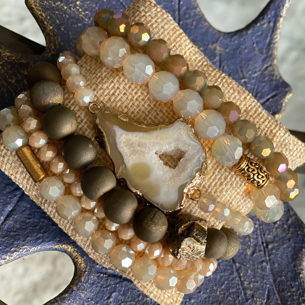 Bracelet Beaded  stack 6 PC